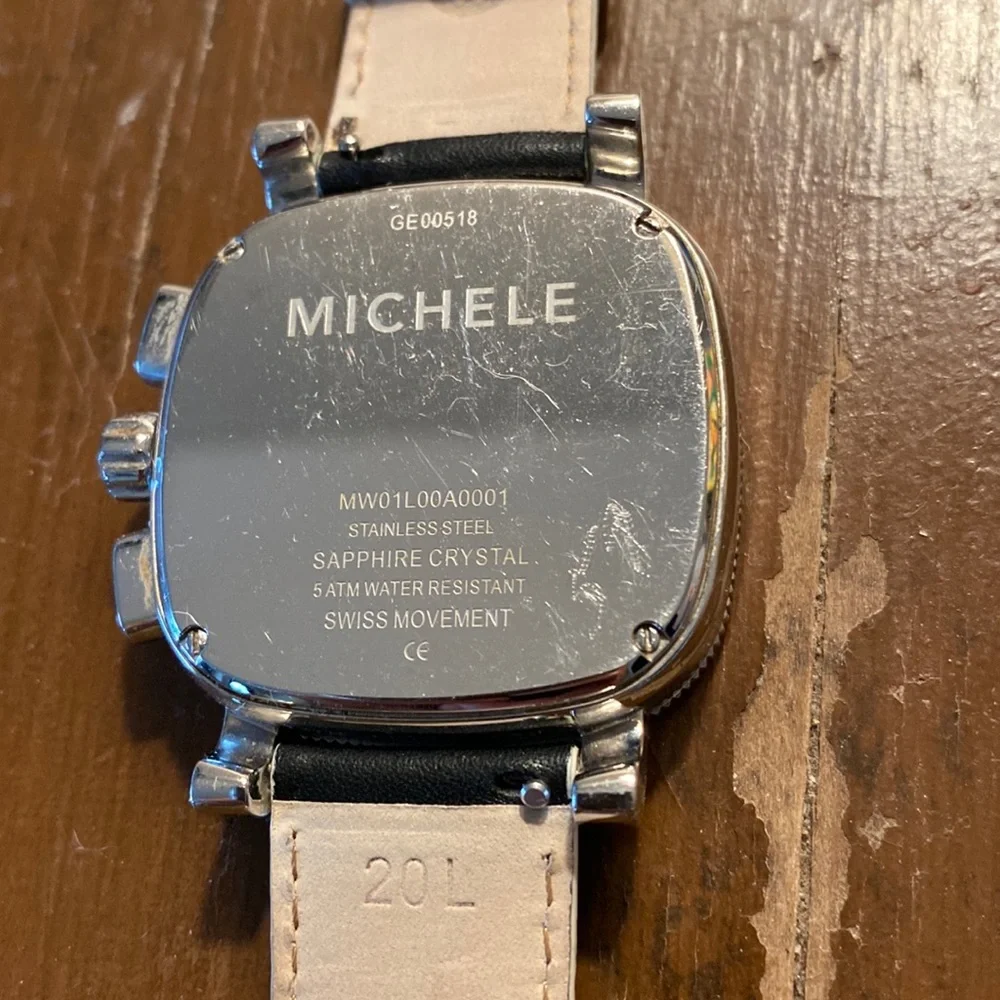 Michele Chronograph square watch face - Picture 5 of 7